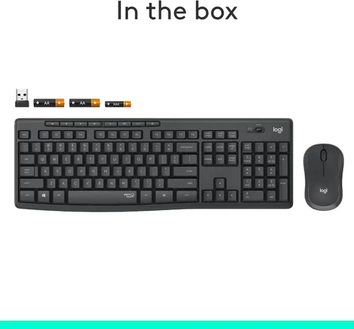 Vista 12 de Logitech MK295 Combo de ratón y teclado inalámbrico con tecnología SilentTouch, teclado numérico completo, seguimiento óptico avanzado, inalámbrico