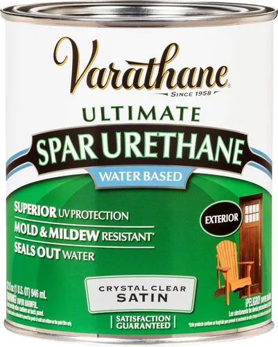 Vista 4 de Rust-Oleum - Varathane barniz transparente clásico para exteriores 32 onzas líquidas, a base de agua, 250081