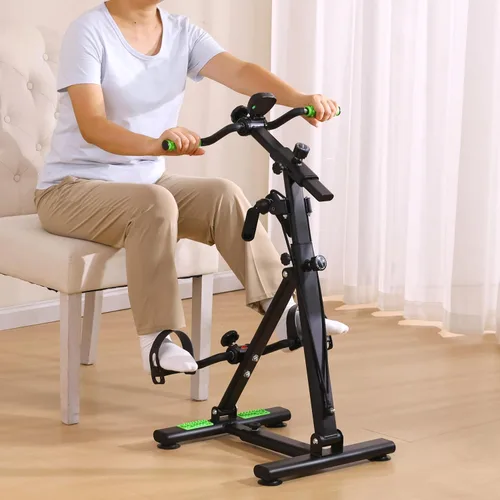 Vista 2 de Pedal Exerciser Bike for Seniors, Arm Leg Hand and Knee Elderly Exercise Equipment, Sitting Home Exercise Machine for Total Body, Upper and Lower