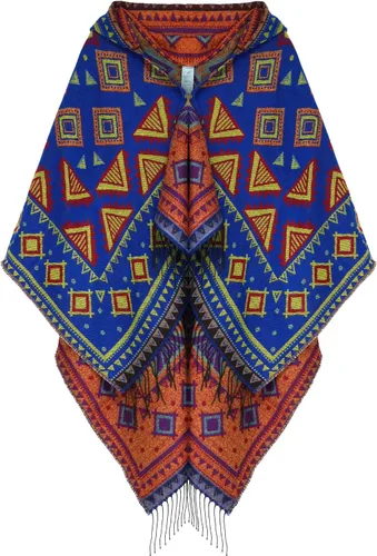 Vista 11 de Uyuni Poncho con volantes estilo chal bohemio para mujer, holgado, vintage
