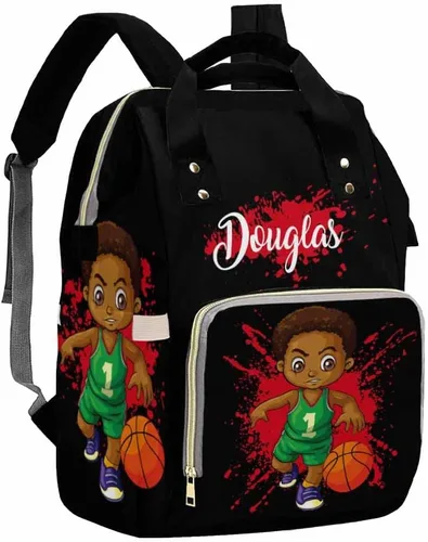Vista 28 de Artsadd Bolsa de pañales con nombre personalizado para bebé, mochila para mamá y papá, pattern 01, Mochilas Daypack