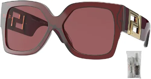 Vista 2 de Versace VE4402 Rectangle Sunglasses for Women BUNDLE with Designer iWear Complimentary Eyewear Care Kit