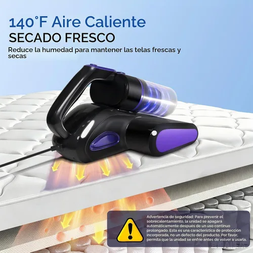 Vista 3 de Aspiradora de colchón, aspiradora de cama de 16 KPa con aire
