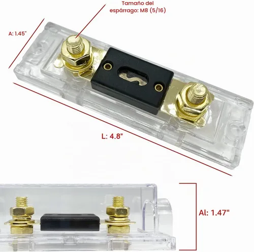 Vista 2 de Kit de portafusibles ANL de 60 AMP, paquete de 3