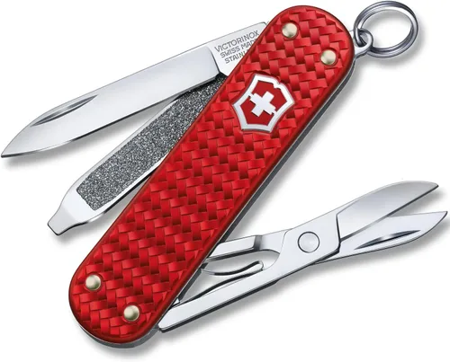 Vista 5 de Victorinox Classic SD - Cuchillo suizo militar, 7 funciones, camuflaje azul marino swiss army knife EDC pocket knife for men victorinox knives