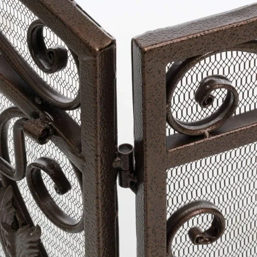 Vista 5 de Christopher Knight Home Waterbury - Pantalla para chimenea, flor dorada sobre negro