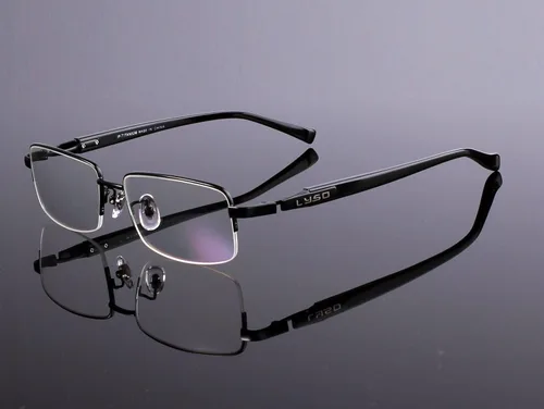 Vista 5 de Agstum Gafas ópticas de titanio con montura media montura 55-18-145 Negro