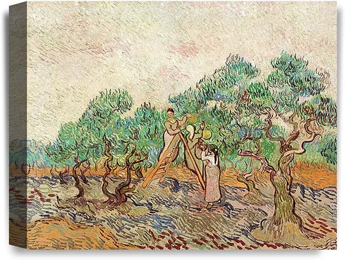 Vista 10 de IPIC - Campo de trigo con cuervos, reproducción artística de Vincent Van Gogh. Lienzo de giclée para decoración del hogar 10#F (20 x 16)