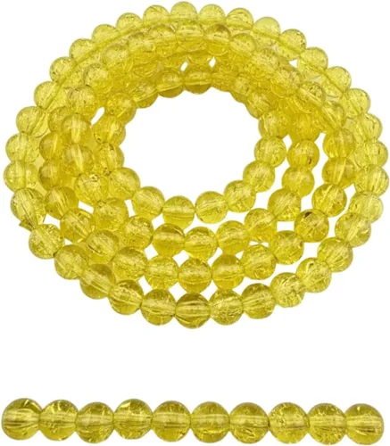 Vista 32 de DandS ltd Cuentas de cristal agrietadas para la fabricación de joyas, champán, pulseras vibrantes de bricolaje, collares, aretes, suministros