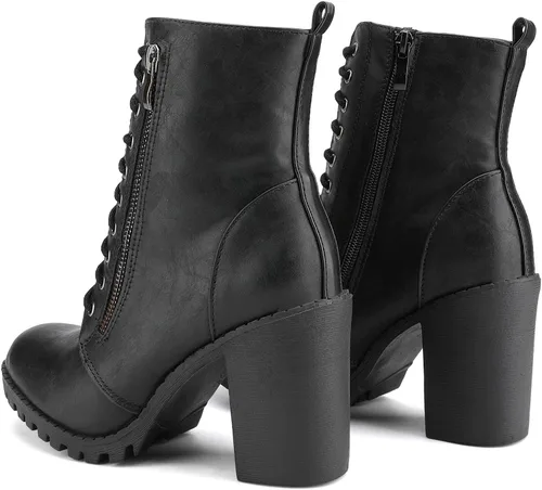 Vista 2 de DREAM PAIRS - Botines de tacón grueso para mujer
