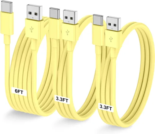 Vista 14 de LOFPYE Paquete de 3 cables USB A a USB C de color azul [3.3 pies+3.3 pies + 6 pies] USB A a USB C, cable Carplay para iPhone 16 15 Pro Plus Pro Max