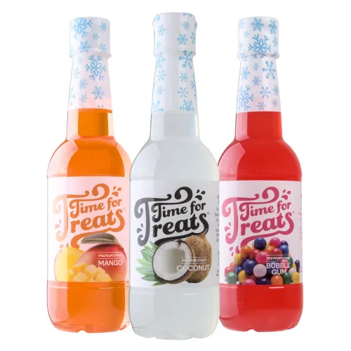 Vista 15 de Time For Treats 3 paquetes de crema de naranja, sangre de tigre, jarabe de uva de 16.9 onzas líquidas por botella para conos de nieve, refrescos
