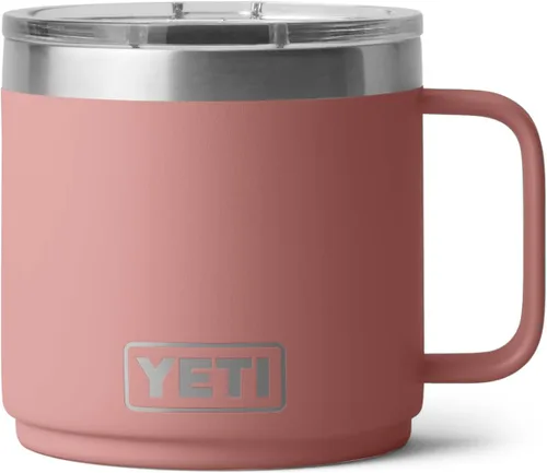 Vista 15 de YETI Rambler - Taza apilable de 14 onzas, aislada al vacío, de acero inoxidable con tapa MagSlider Stackable Violeta ultramar