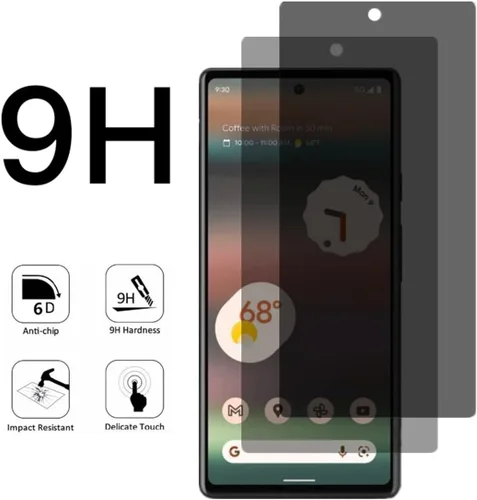 Vista 4 de Protector de pantalla de privacidad para Google Pixel 6a, [2 unidades] de vidrio templado antiespía antiarañazos para Google Pixel 6a GB62Z GX7AS
