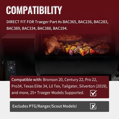 Vista 4 de Kit de controlador para Traeger BAC236, BAC365, BAC283, etc. (sin puertos de sonda de temperatura) - Compatible con Bronson 20, Pro 22/34, Texas