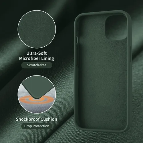Vista 6 de Cordking Funda diseñada para iPhone 13, diseñada para iPhone 14, funda ultradelgada de silicona, funda protectora a prueba de golpes