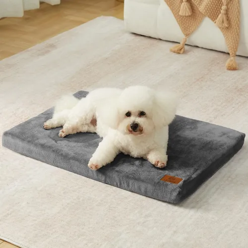 Vista 8 de LIORCE Cama para perros pequeños, almohadilla para jaula para cachorros con funda extraíble lavable y forro impermeable, tapete de espuma