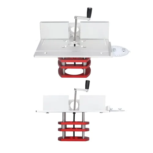 Vista 6 de Elevador de enrutador de precisión, elevación de enrutador y enrutador de carpintería, placa de inserción de mesa con placa superior, elevación