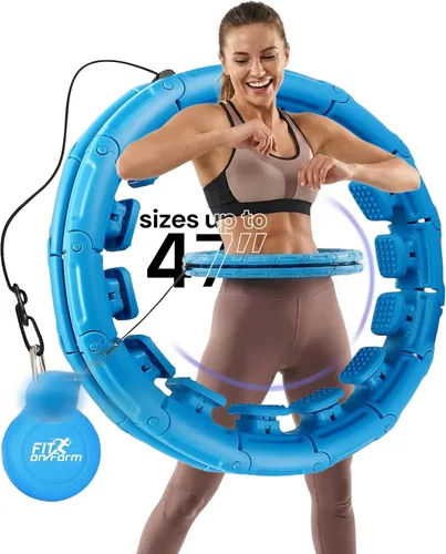 Vista 7 de FIT ON FORM Infinity Weighted Hula Hoop for Adults Weight Loss, Smart Exercise Hola Circle Hoop for Women Abs Workout