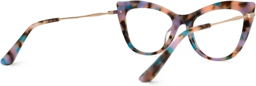 Vista 4 de Zeelool Marco de anteojos de acetato de gran tamaño con lente transparente para mujer, Indira ZFP0665