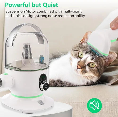 Vista 5 de Towallmark Removedor multiusos de pelo de mascotas, aspiradora de pelo de perro con potencia de admisión de 135 W, cortadora de perros de bajo