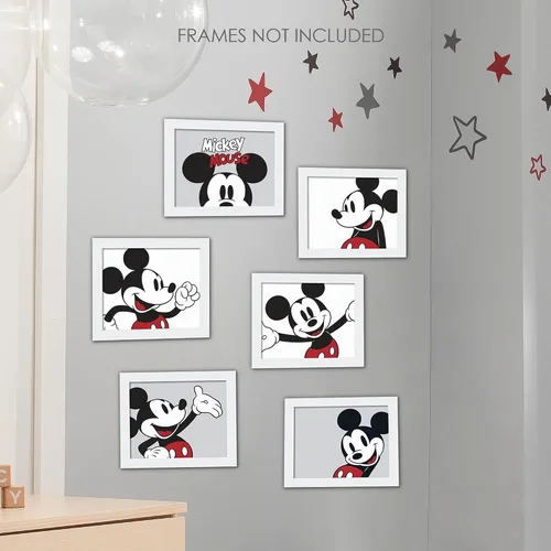 Vista 4 de Lambs & Ivy Disney Baby Mickey Mouse - Arte de pared sin marco para guardería/niño