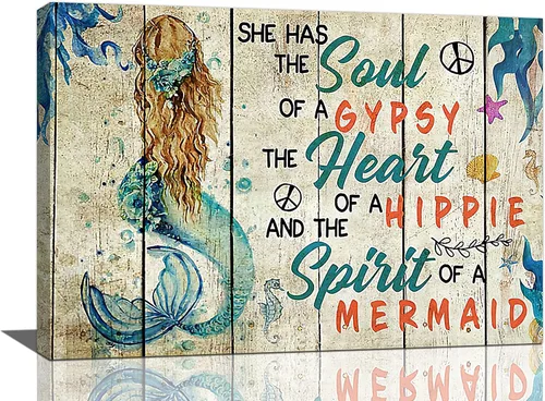 Vista 53 de Arte de pared de colibrí cristiano con texto en inglés "God says you ers", impresiones en lienzo, pintura rústica de pájaros de campo, obras de arte