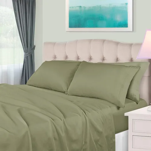Vista 12 de BLUENILEMILLS Juego de ropa de cama ultrasuave de algodón egipcio de fibra larga, 650 hilos, lujoso, elegante, tejido de satén suave, 1 sábana