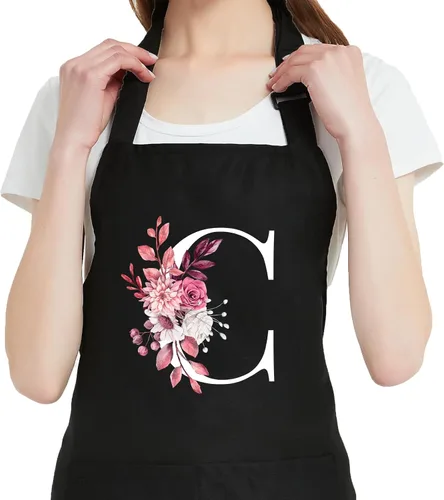 Vista 8 de Delantales Personalizados para Mujeres con Bolsillos, Lindos Delantales para Mujeres Chef de Repostería, Regalos de Cocina para el Cumpleaños de Mamá