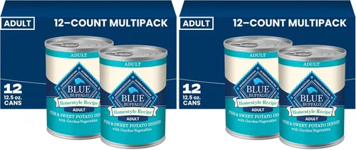 Vista 13 de Blue Buffalo Homestyle Recipe - Paquete variado de paté de comida húmeda para perros, cena de pollo y cena de carne de res con verduras de jardín