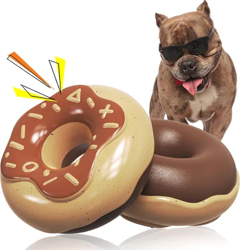 Vista 7 de Juguetes masticables para perros para masticadores agresivos, juguete indestructible resistente chirriante interactivo para perros, juguete