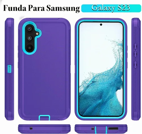 Vista 7 de ONOLA Funda para Samsung Galaxy S23 con protector de pantalla HD, resistente, a prueba de golpes y caídas, 3 capas, para Galaxy S23 de 6.1 pulgadas