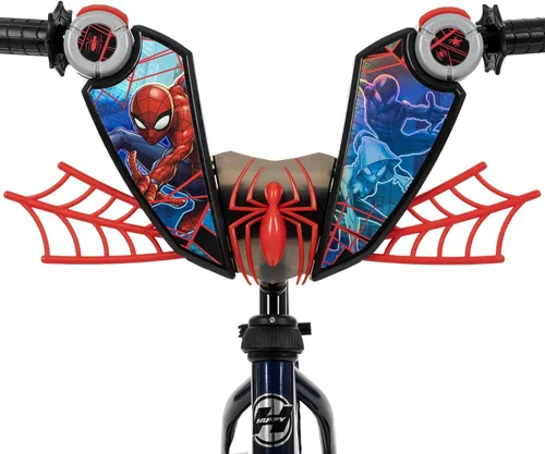 Vista 9 de Huffy Disney and Marvel 12/16 Inch Boys Bikes, Multiple Color Options Abismo azul Spider-Man
