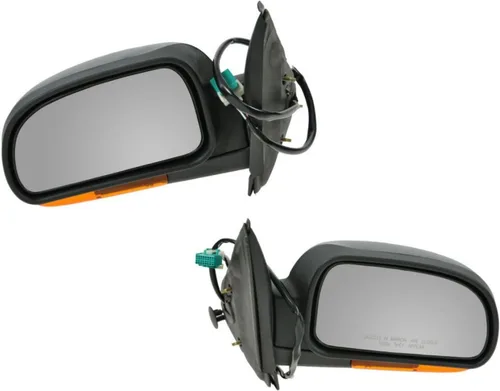 Vista 21 de TRQ Conjunto de 2 piezas de espejo lateral para conductor y pasajero, ajuste eléctrico, sin calefacción, sin memoria, color negro, compatible
