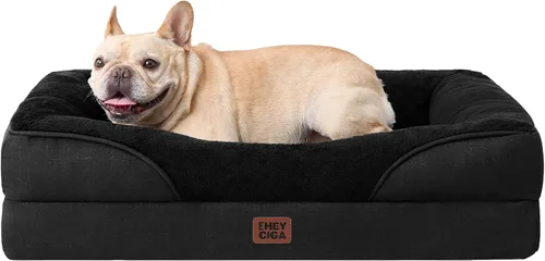 Vista 60 de EHEYCIGA Cama ortopédica para perros medianos, sofá cama de espuma viscoelástica con lados, forro impermeable y funda extraíble lavable, sofá