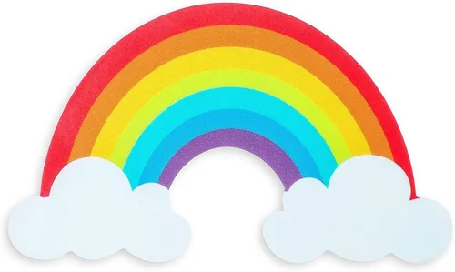 Vista 5 de Blue Panda Calcomanías de vinilo arcoíris – 3.5 x 2 pulgadas, paquete de 36 unidades, impermeables, calcomanías de arco iris para despegar y pegar