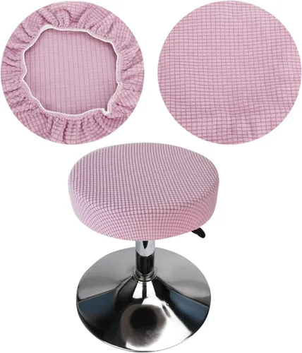 Vista 9 de Funda de taburete redonda de 12 a 16 pulgadas, fundas de asiento redondas para taburetes de bar, tela de lujo elástica, lavable de jacquard a prueba
