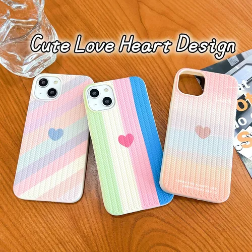 Vista 4 de Funda compatible con iPhone 13 Pro con forma de corazón para mujeres y niñas, diseño estético, delgado, delgado, a prueba de golpes, funda