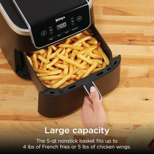 Vista 3 de Ninja Air Fryer Pro, 5 cuartos de galón, 4 en 1, gris, AF141