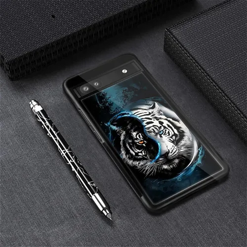 Vista 438 de Compatible con Google Pixel 4A 5G Mobile Case Creative Acrylic Panel trasero Silicona Protección Grip especialmente diseñado para Google Pixel 4A 5G