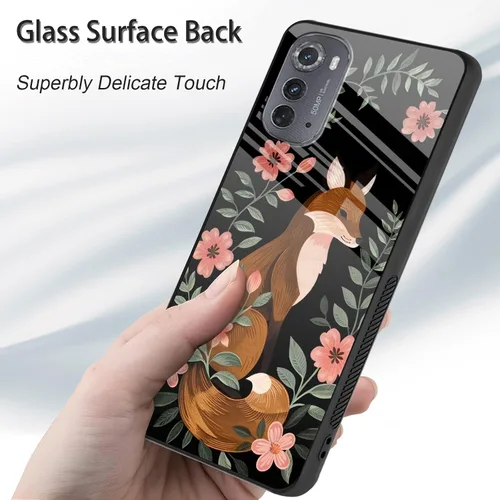 Vista 211 de Funda para Motorola Moto Edge 2022, cubierta trasera de vidrio templado con protector de pantalla, funda protectora a prueba de golpes para Motorola