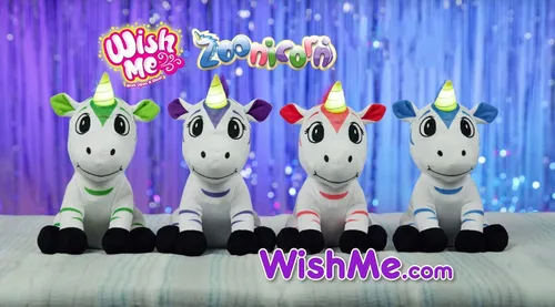 Vista 5 de Pets - Animales de peluche LED iluminados - Unicornio Tinks azul y blanco con cuerno brillante