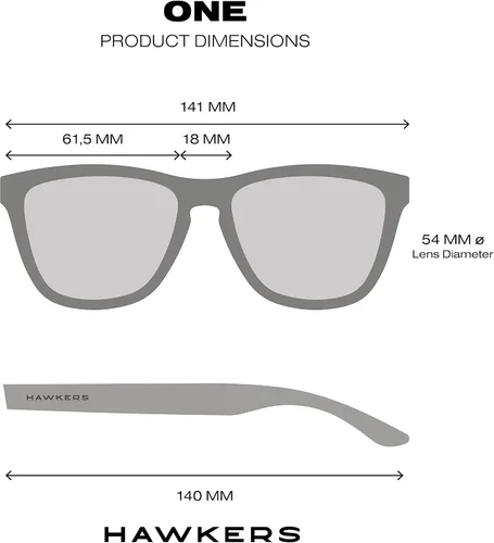 Vista 7 de Hawkers One - Sunglasses Womens and Mens - Trendy Sunglasses - 100% UV400 Protection