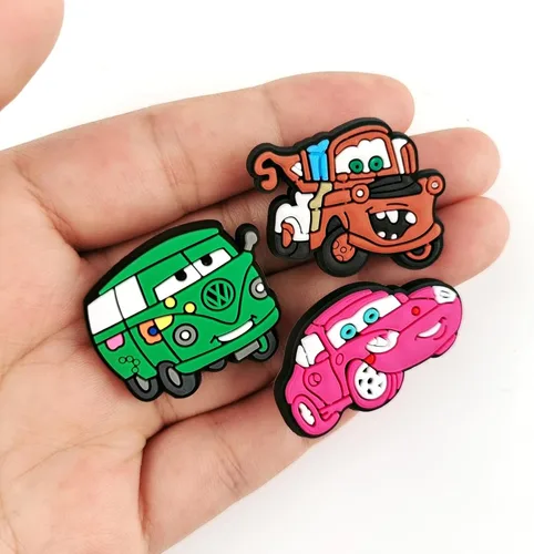 Vista 5 de Aimeryup 25pcs Cute Cartoon Charms for Boys Girls,Dog Car Shoe Charms for Kids Teens Adults,PVC Shoe Decoration Charms for Gift Birthday Party