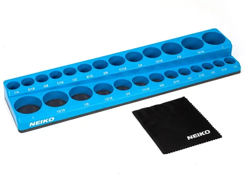 Vista 7 de NEIKO 03975A - Soporte magnético para llaves de tubo, unidad de 1/2 pulgadas, bandeja para llaves de tubo de 25/64 a 1.06 pulgadas SAE, organizador