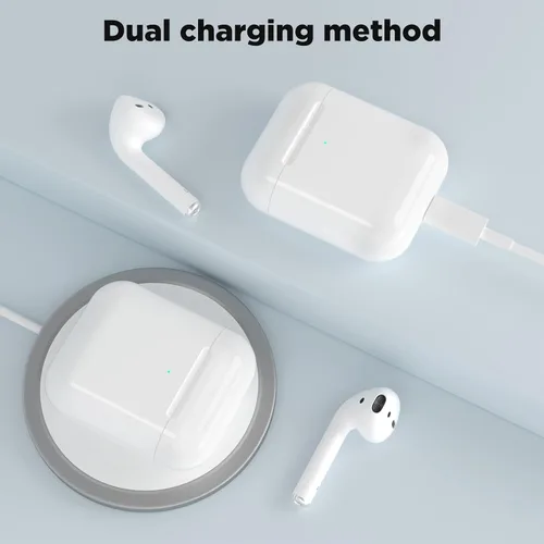 Vista 7 de Compatible with 1&2 Generation Airpod Charging Case, Wireless Airpod Replacement Case with Bluetooth Pairing Sync Button, Air Pods 1/2 Charging