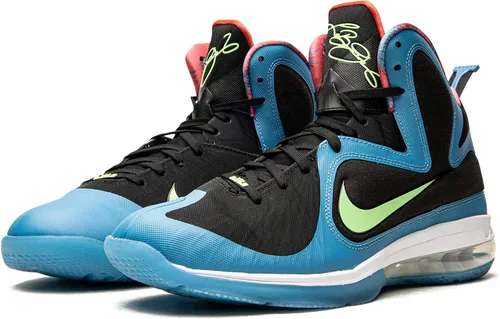 Vista 2 de Nike Lebron IX, BlackLime GlowDutch BlueFusion Red