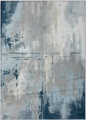 Vista 2 de LUXE WEAVERS Olimpia Collection 6623 - Alfombra abstracta moderna de 8 x 12 pulgadas, color azul