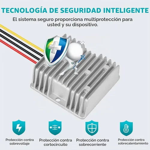 Vista 5 de 20A 240W DC-DC 24V 36V 48V convertidor reductor de voltaje para carrito de golf, convertidor de reducción de voltaje a 12V, transformador