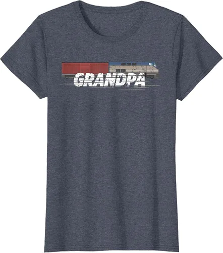 Vista 96 de RC Model Train Shirt Grandpa Train Boxcar HO Scale T-Shirt Negro